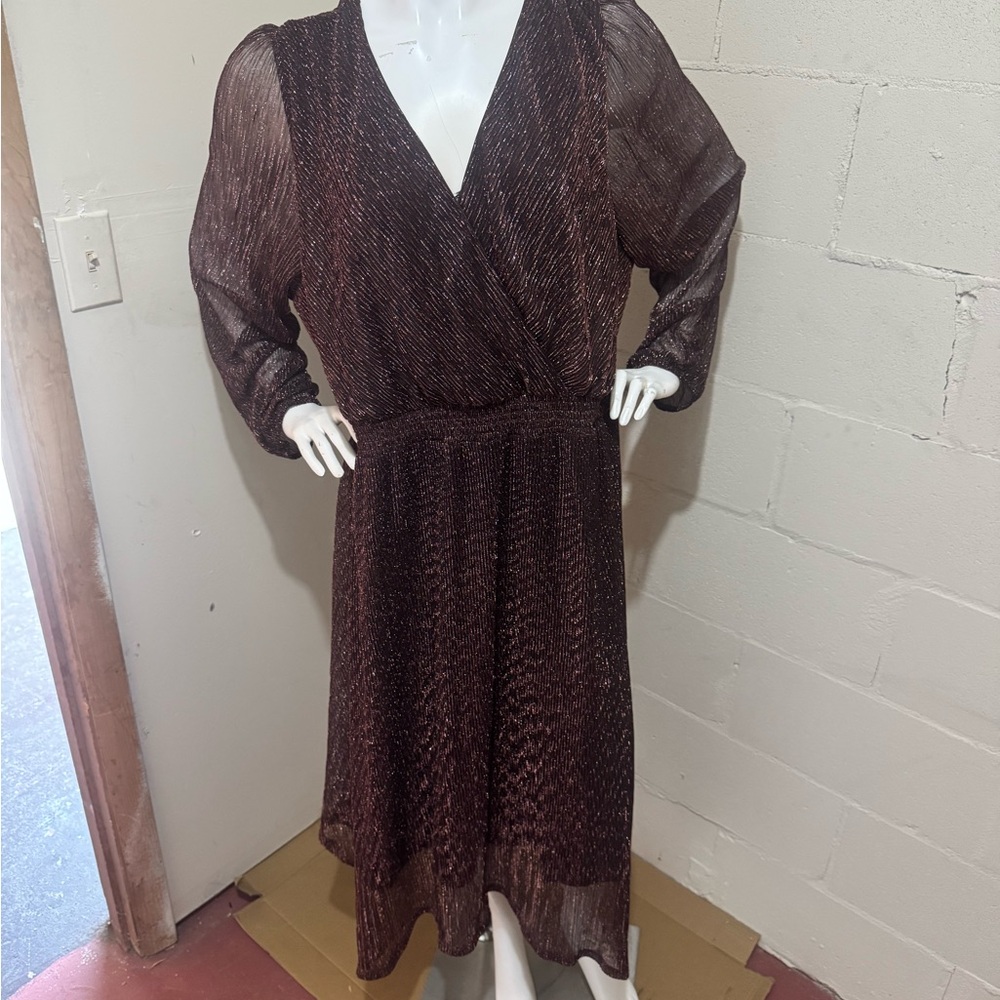 Maurices Burgundy Long Sleeve Dress